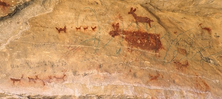 Pictographs, Bright Angel Trail Grand Canyon